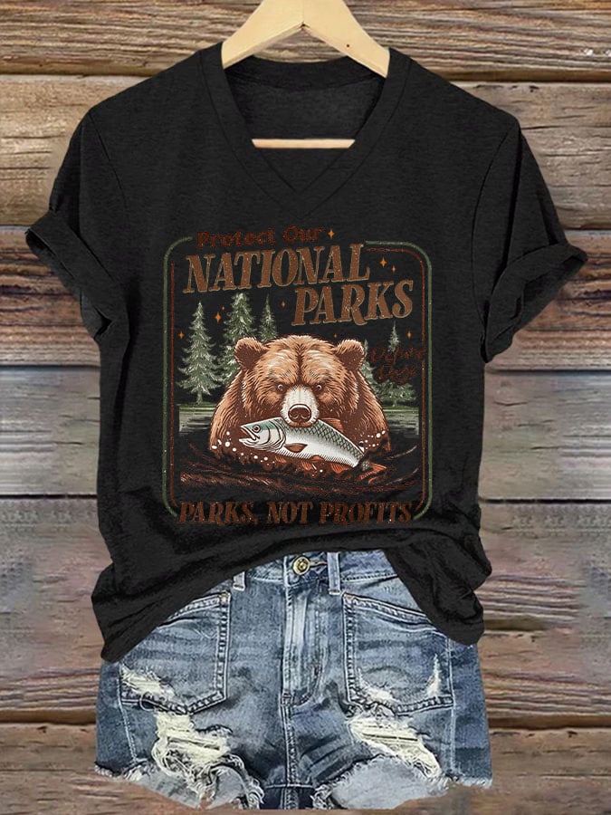 Women's Protect Our National Parks Printed T-Shirt
