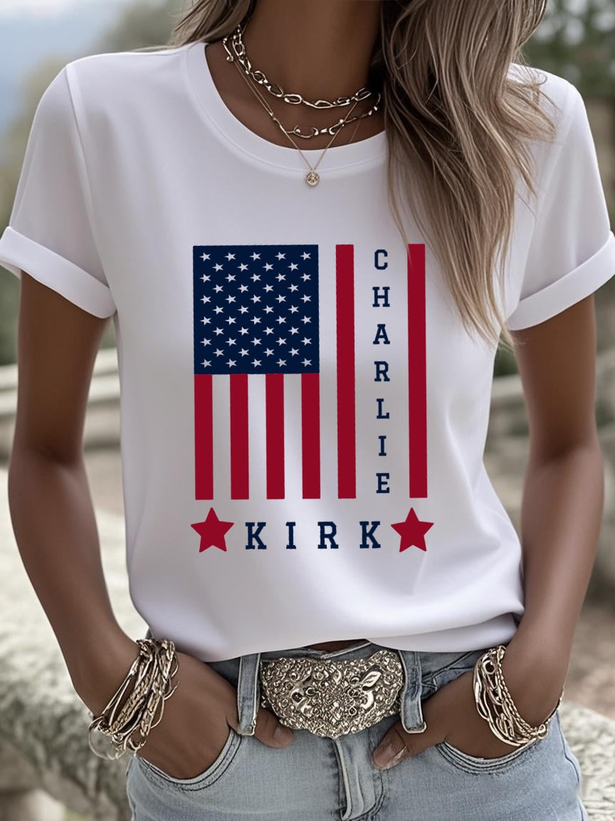 Women's American Hero Print Shirt