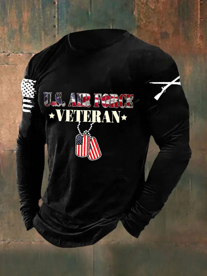Men's Vintage Veteran Print T-Shirt