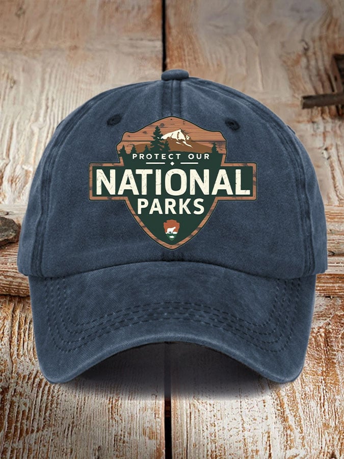 Protect Our National Parks Print Baseball Cap