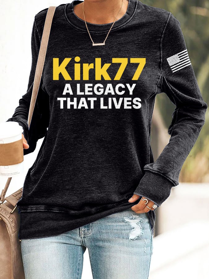 Retro A Legacy That Lives Print Sweatshirt
