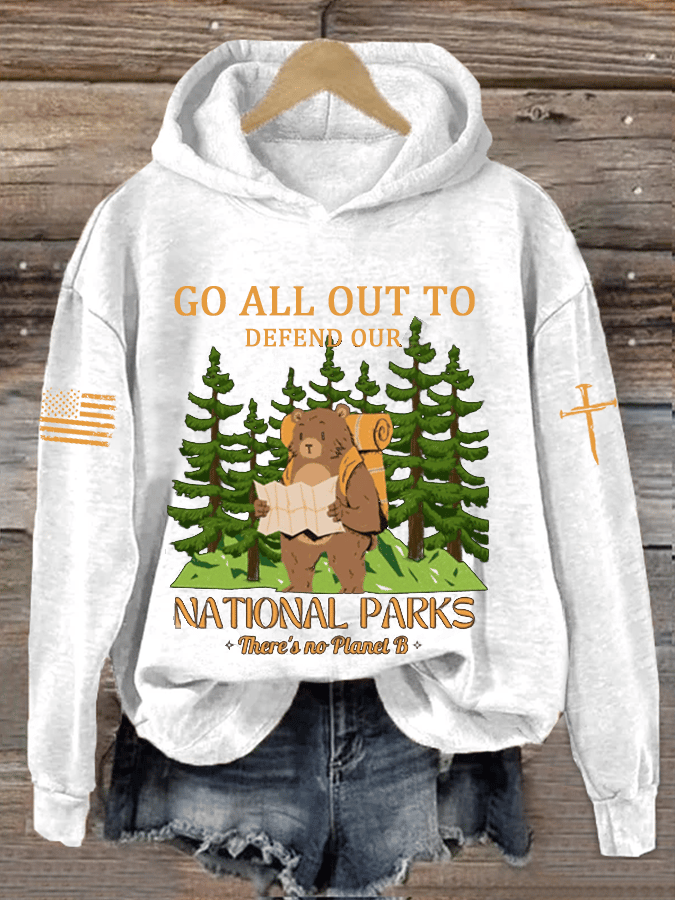 Women's National Park Protection Heat Transfer Hood Sweatshirt