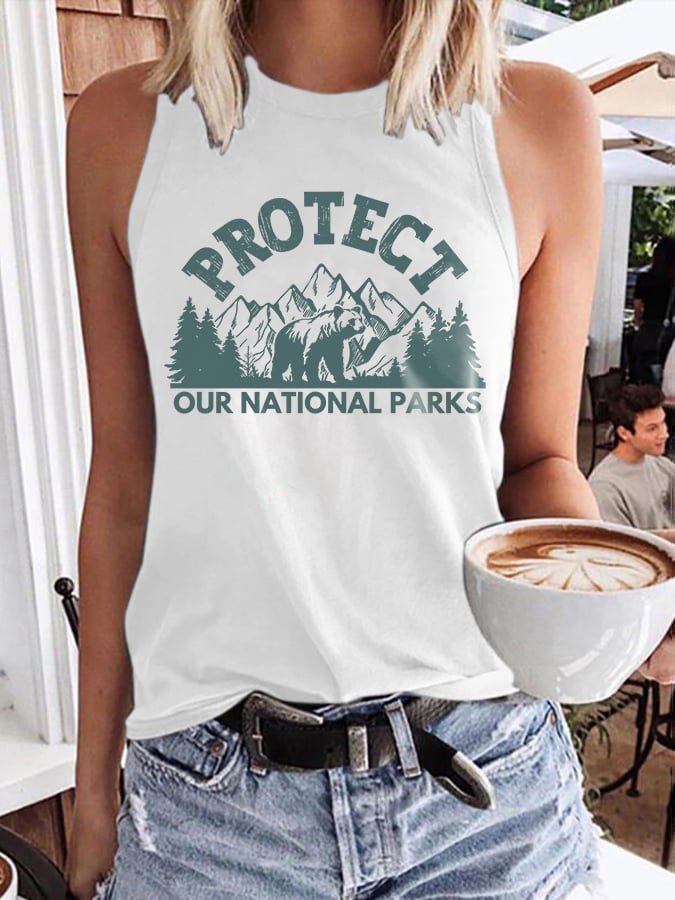 Women's Protect Our National Parks Print Tank Top