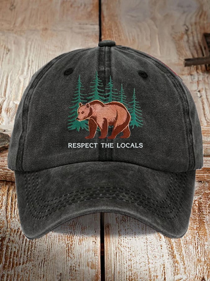 Unisex Respect The Locals Print Baseball Cap