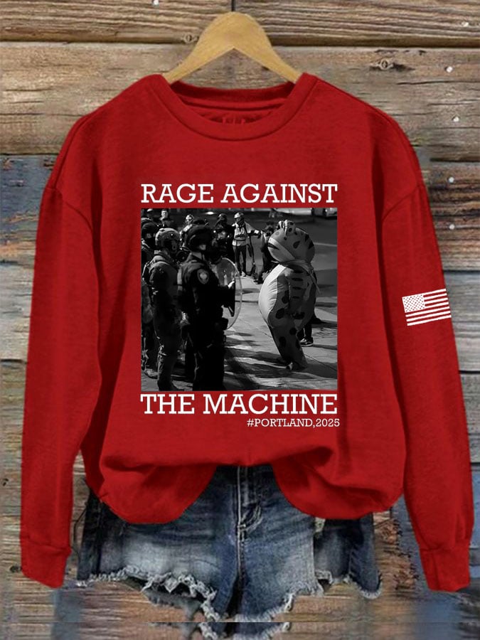 Women's Portland Frog Print Casual Sweatshirt