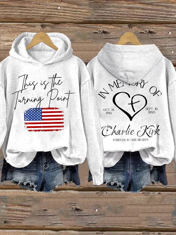 Retro This Is The Turning Point In Memory Of Forever In Our Hearts Print Hoodie