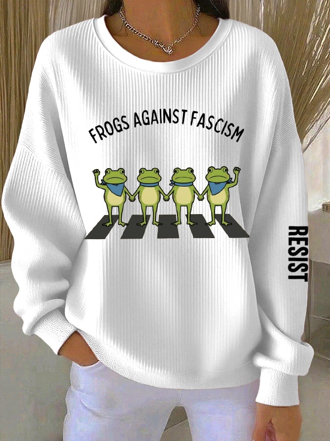 Women's Resist Frog Knitted Sweatshirt