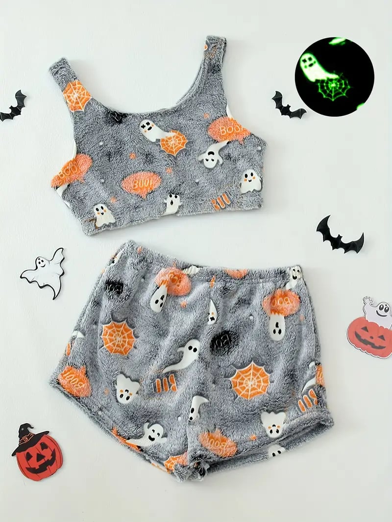 💥Halloween Pre 🎃Halloween vest pajamas set👻