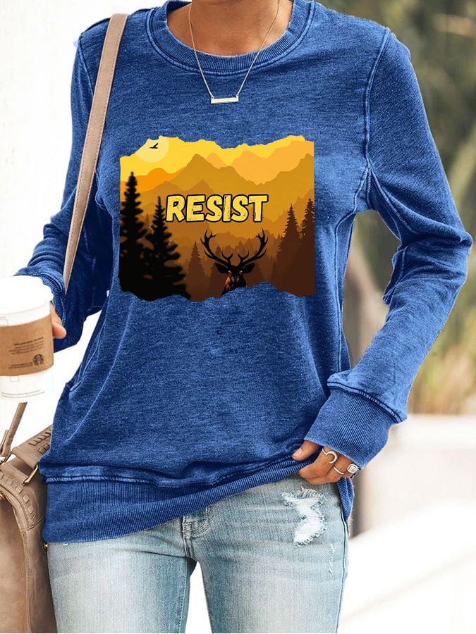 Retro Women's Save The National Parks Print Sweatshirt