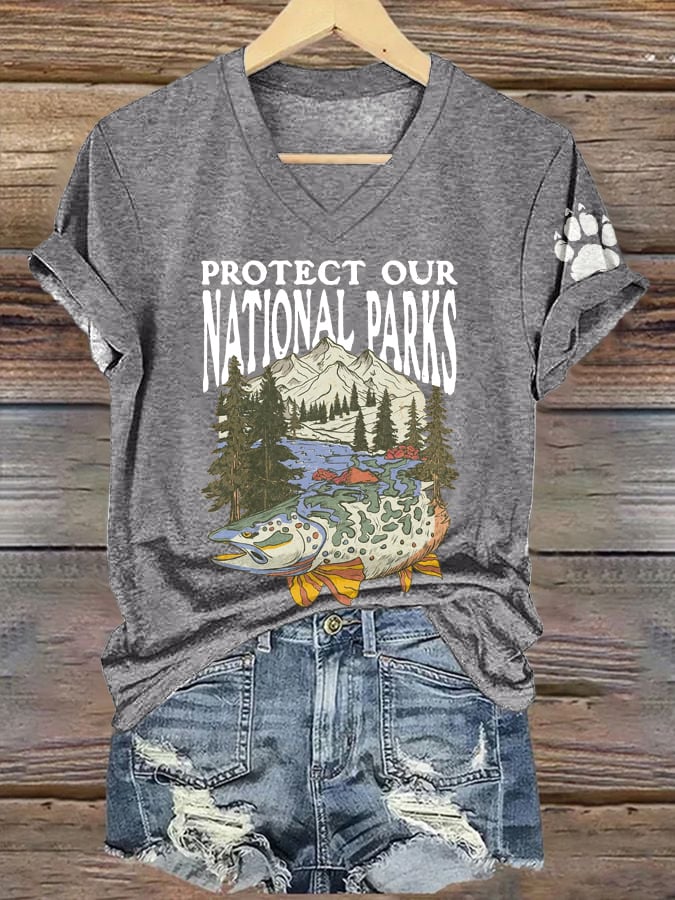 Women's Protect Our National Parks Printed T-Shirt