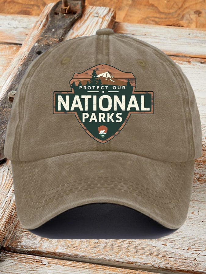 Protect Our National Parks Print Baseball Cap