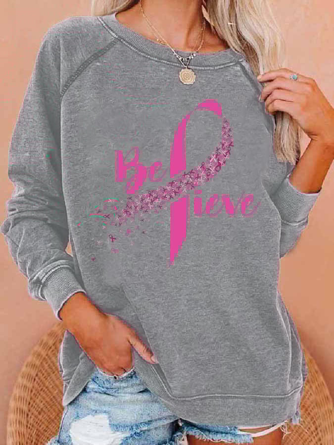 Fashionable Print Long Sleeve Sweatshirt