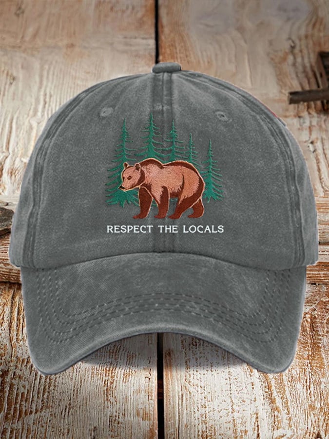 Unisex Respect The Locals Print Baseball Cap
