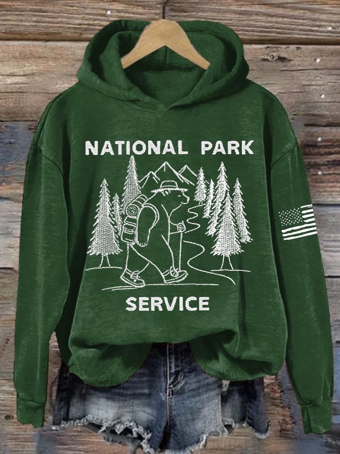 Women’s Retro National Park Service Printed Hoodie
