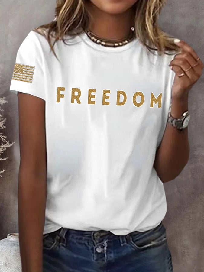 Women's Freedom Print T-shirt