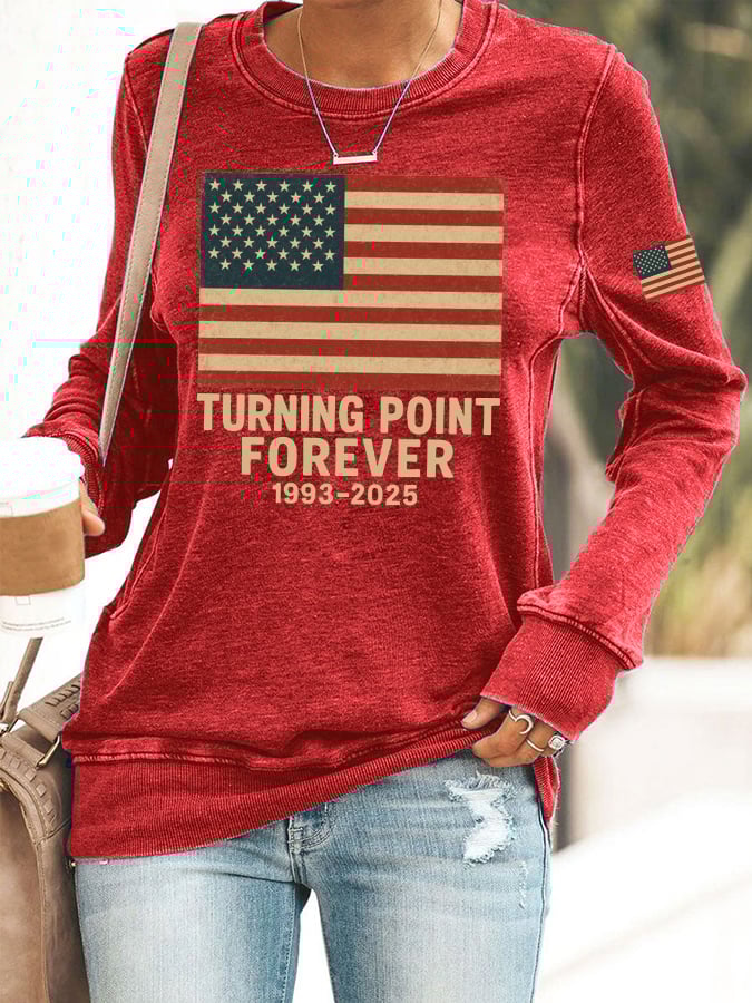 Women's Turning Point Forever 1993 2025 Print Round Neck Sweatshirt