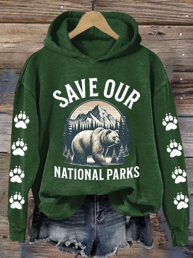 Women's Save Our National Parks Print Sweatshirt