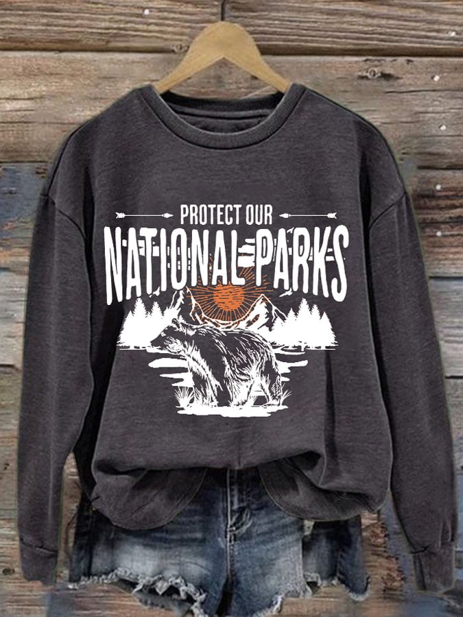 Women's Protect Our National Parks Printed Sweatshirt