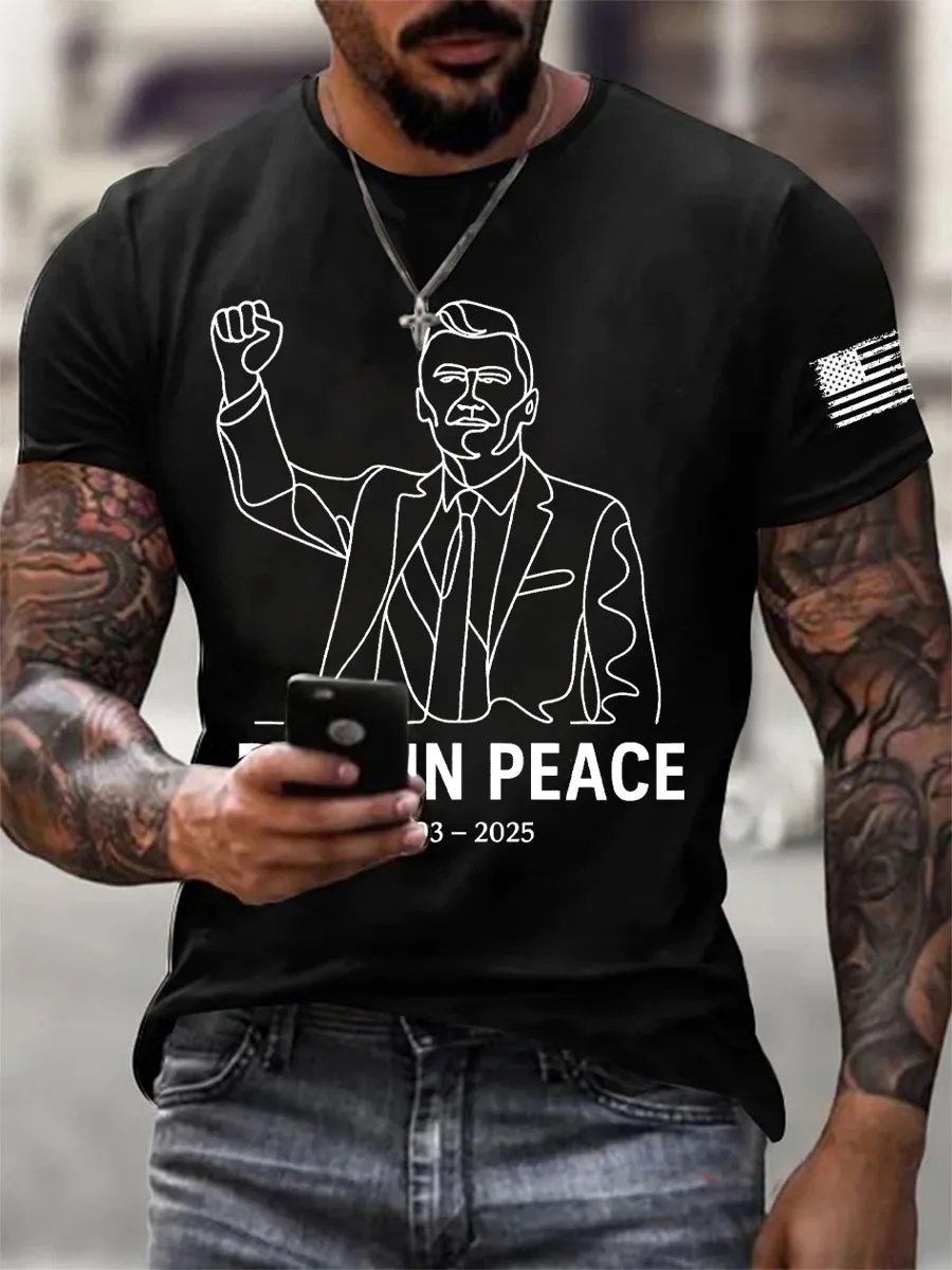 Men's Freedom Printed Casual T-Shirt