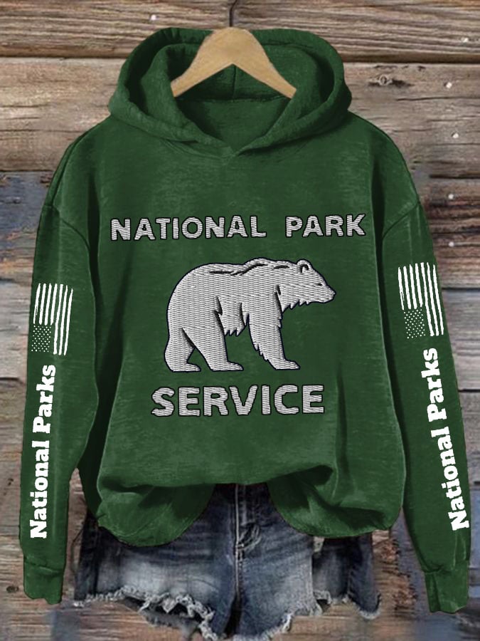 Women’s Retro National Park Service National Parks Printed Hoodie