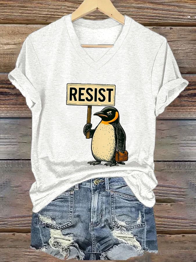 Women's FDT Portland Frog Protest Revolt Machine Print T-Shirt