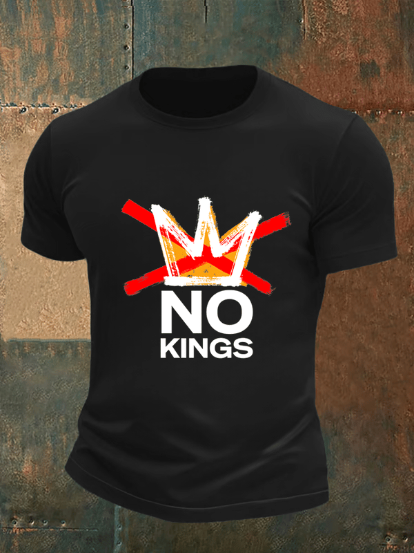 Men's no kings in America print T-Shirt