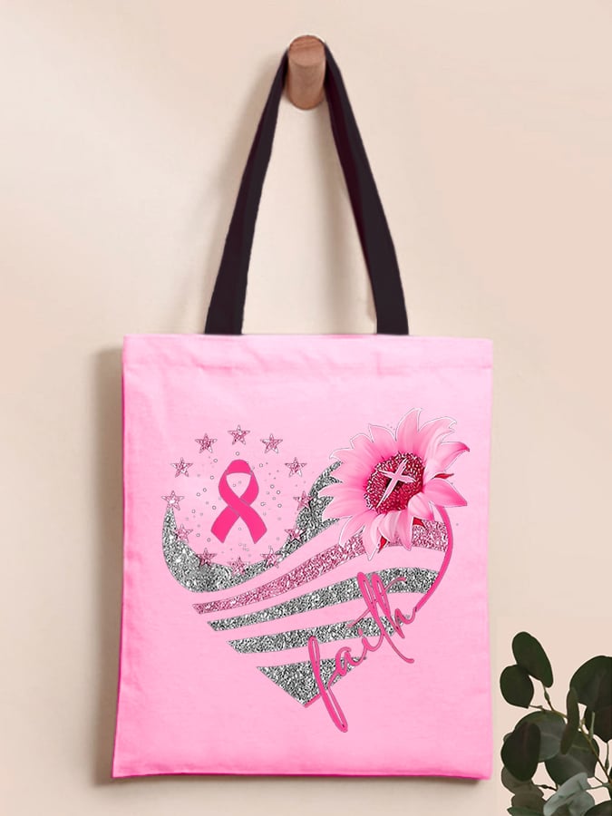 Breast Cancer Casual Canvas Bag
