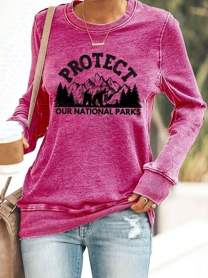 Women's Protect Our National Parks Printed Sweatshirt