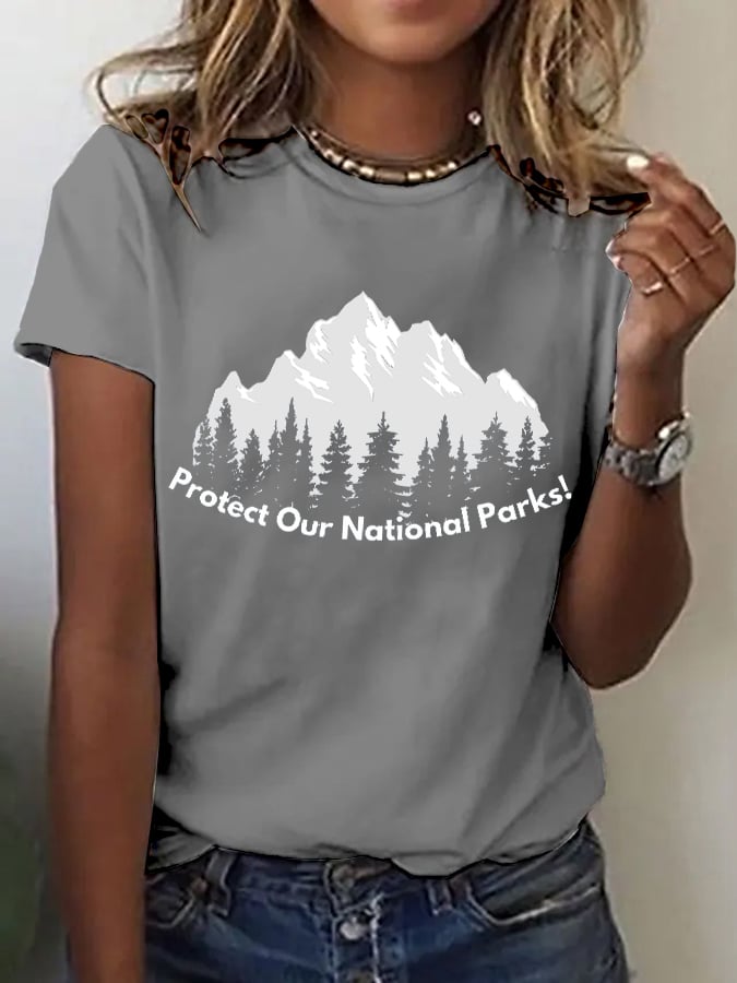 Women's Retro Protect Our National Parks Print T-Shirt