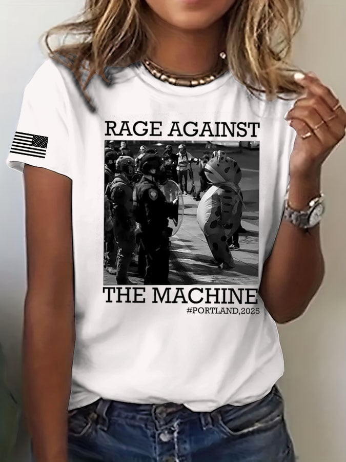 Women's Portland Frog Print Crew Neck T-Shirt