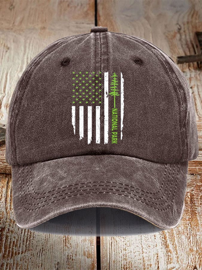 Unisex National Park Print Casual Cap