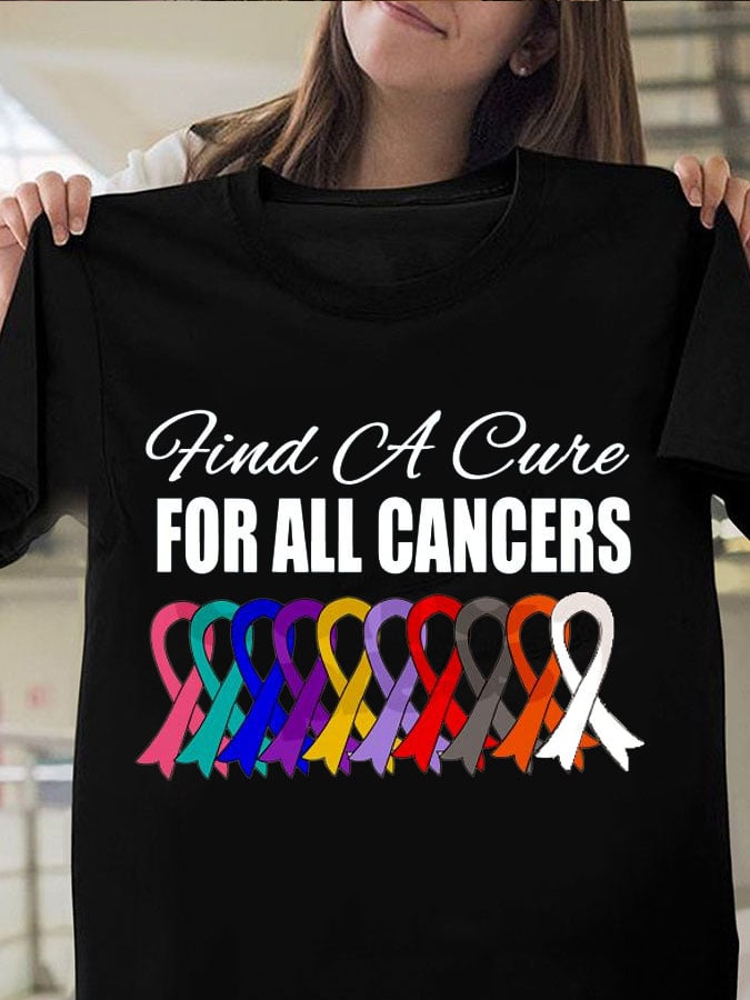 Breast Cancer Print Casual T-Shirt