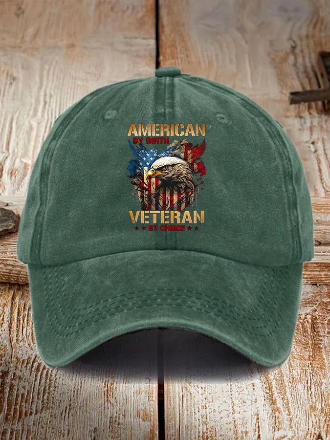 Amercian Veteran Pattern Print Hat