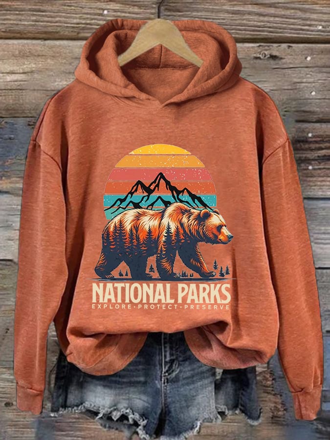 Women's National Parks Explore, Protect, Preserve Printed Sweatshirt