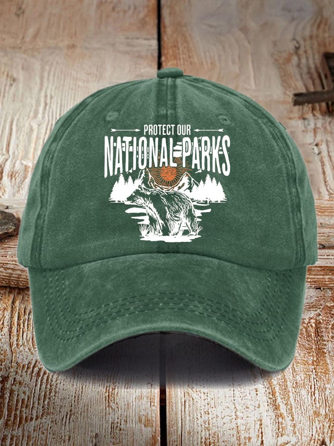 Protect Our National Parks Print Baseball Cap