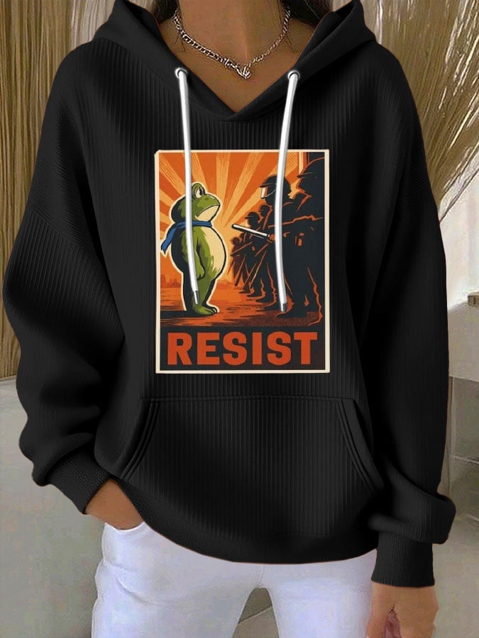 Women'S Frog Casual Hoodie Sweatshirt