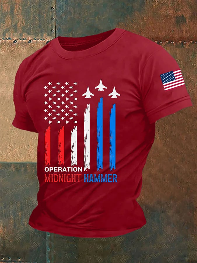 Men's Midnight Hammer B-2 Spirit Print Short Sleeve T-Shirt