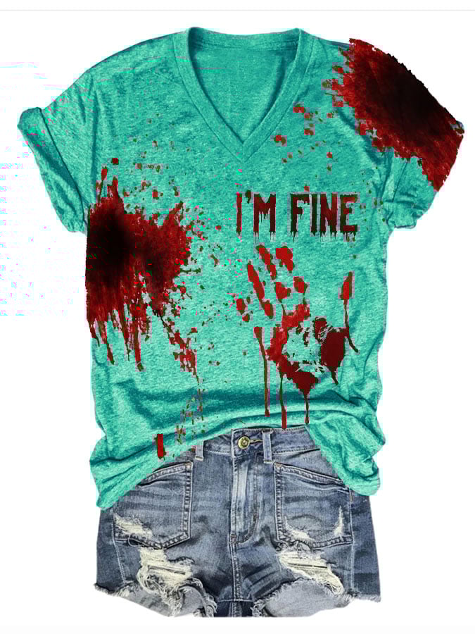 Halloween Ladies Print T-Shirt