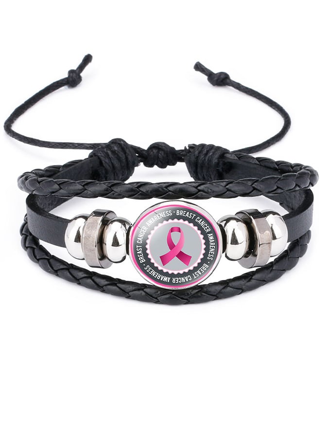 Weaving Pink Ribbon Bracelet (scalable)