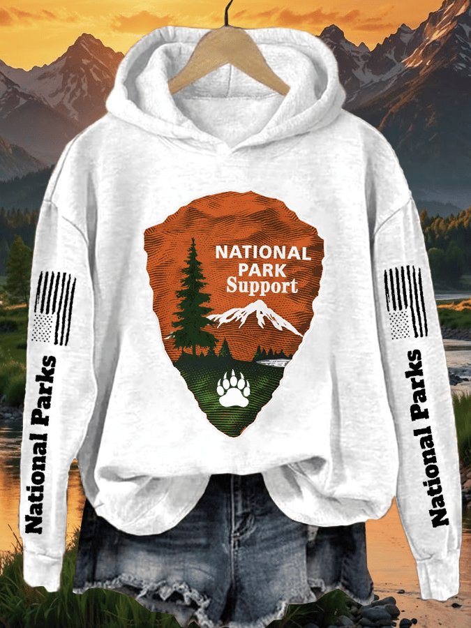 Women's Protect Our National Parks Hot Spots Print Hoodie