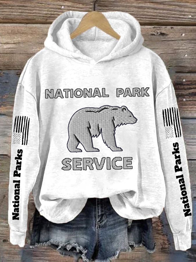 Women’s Retro National Park Service National Parks Printed Hoodie