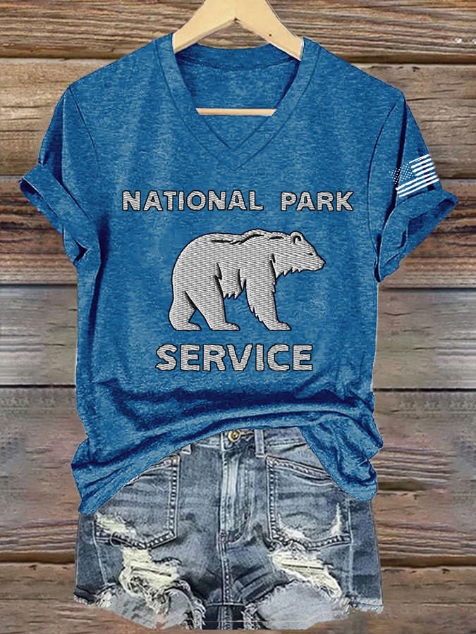 Women's Retro National Park Service Print T-Shirt