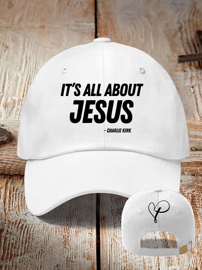 Retro It's All About Jesus Print Baseball Cap