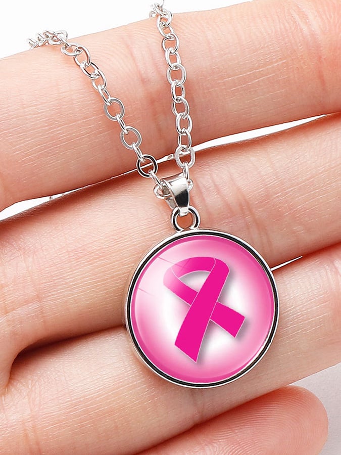 Alloy Pink Ribbon Necklace (scalable)