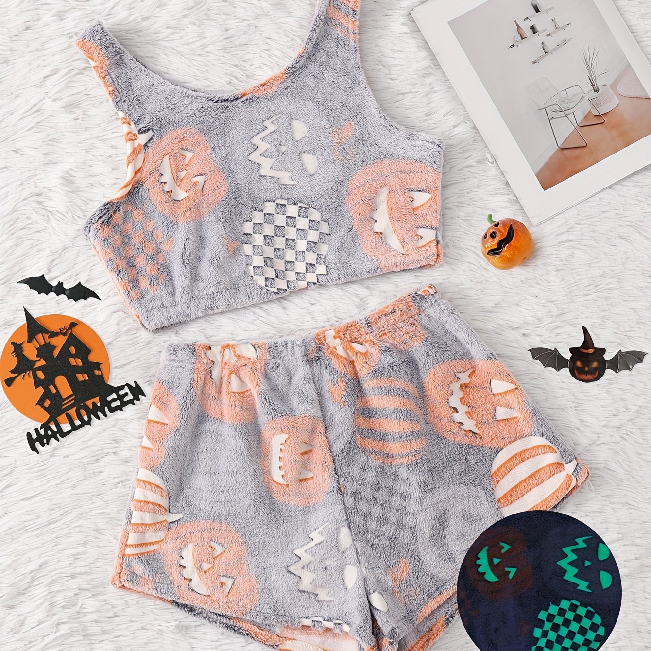 💥Halloween Pre 🎃Halloween vest pajamas set👻