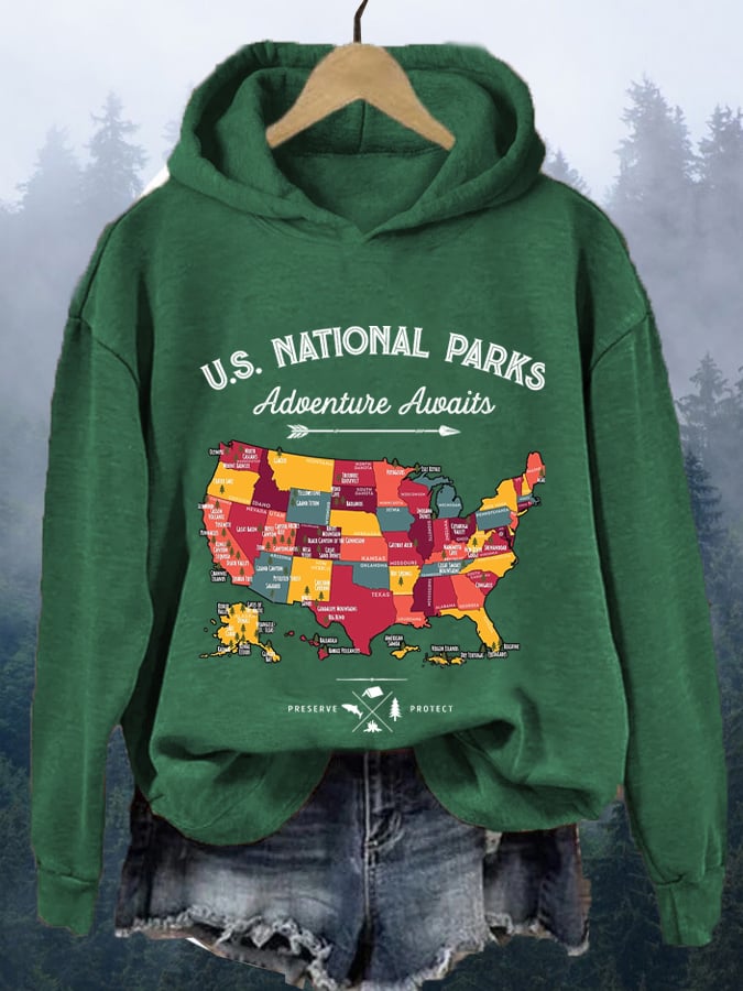 Women's National Parks Explore, Protect, Preserve Printed Sweatshirt