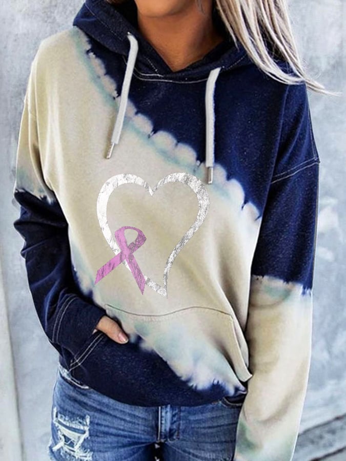 Breast Cancer Awareness Print Hoodie