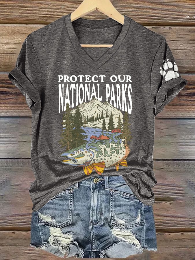 Women's Protect Our National Parks Printed T-Shirt