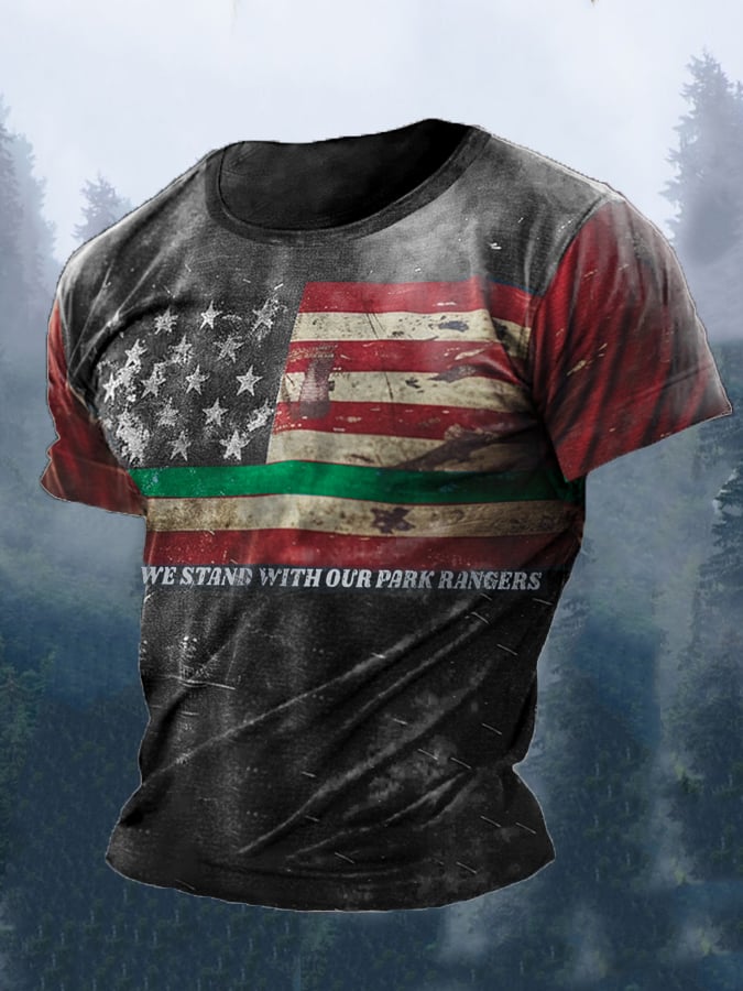 Men's National Park Flag Print T-Shirt