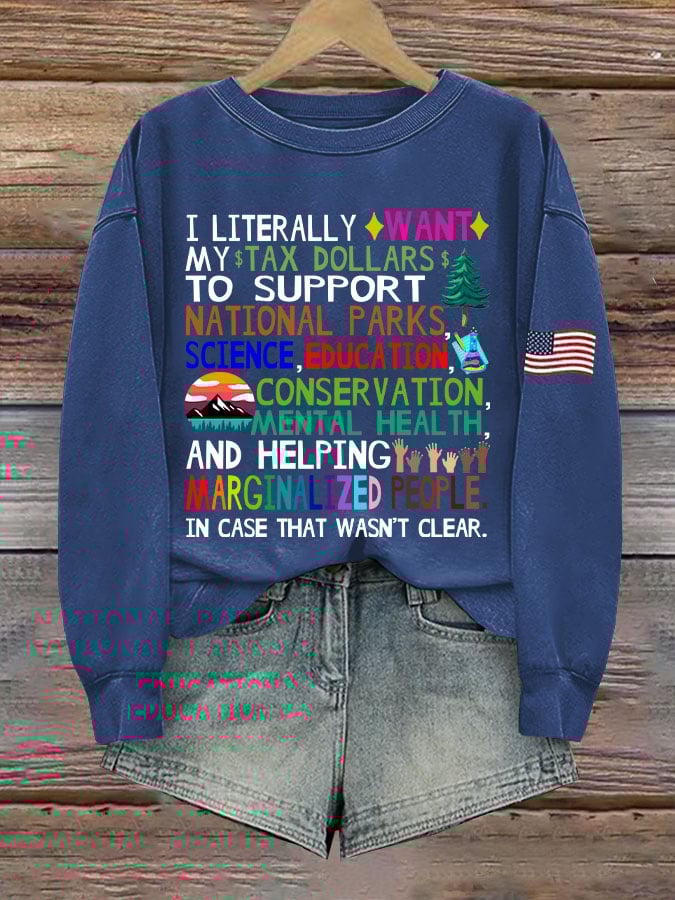 Women's Support National Parks Printed Sweatshirt